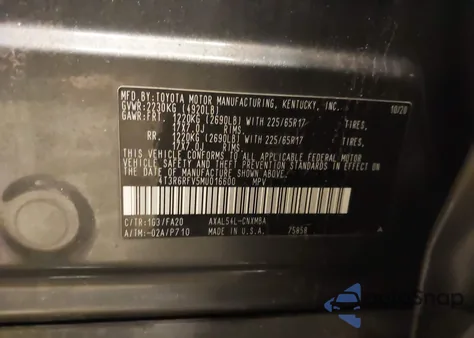2021 Toyota Rav4 Hybrid Xle from USA, damaged, VIN 4T3R6RFV5MU016600